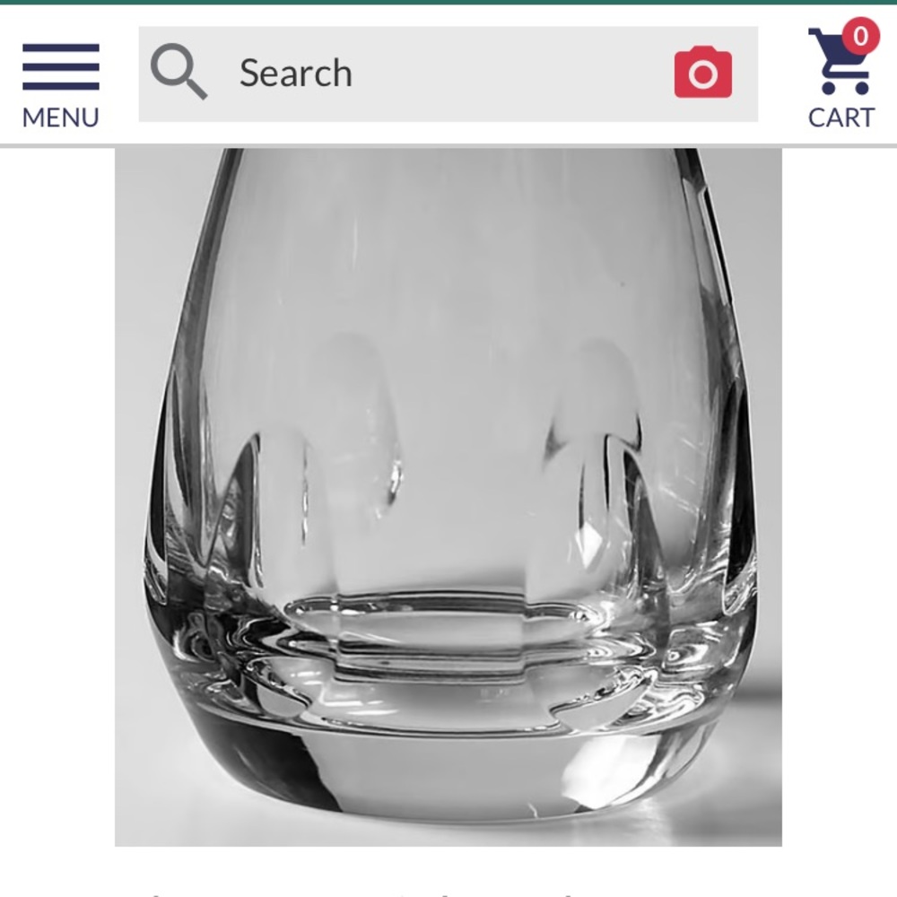 Cristal De Sevres France Madame Stanislas Pattern 8OZ Tumbler Clear